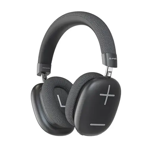 APES Fusion Style Wireless Headphone, 40mm Dynamic Drivers, 50Hrs Playtime, Fast Charge (Black Grey)